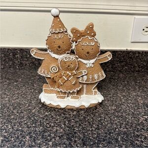 Gingerbread Christmas Family of 3 Decor